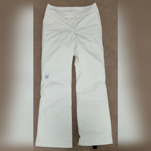 Spyder white snow pants - women's size 6 - Picture 1 of 4
